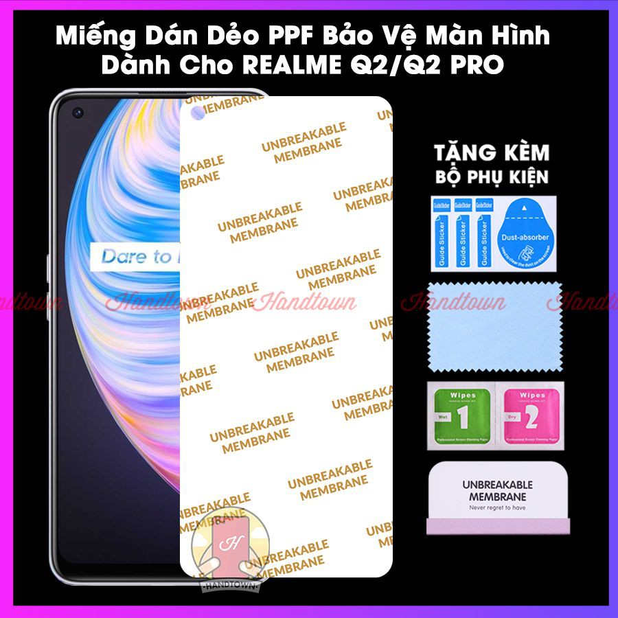 Miếng Dán Màn Hình PPF Kính Cường Lực Dẻo Realme Q2 / Realme Q2 Pro Bảo Vệ Màn Hình Chống Trầy Xước Chống Va Đập