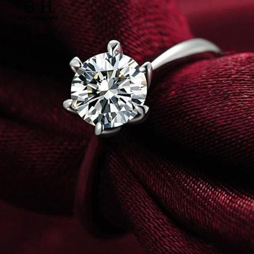 Nhẫn thép không gỉ đính đá zircon sang trọng cho nữ