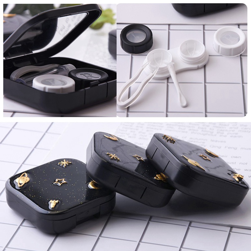Tmdbyx (Hàng Mới Về) Bộ Hộp Đựng Kính Áp Tròng Mini Có Gương Tiện Lợi Cho Du Lịch
