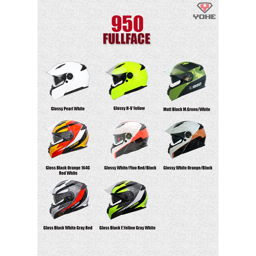 Giá Rẻ Nhất - Mũ bảo hiểm Fullface lật hàm YOHE 950 - EGO E9 2 kính cao cấp hàng chính hãng