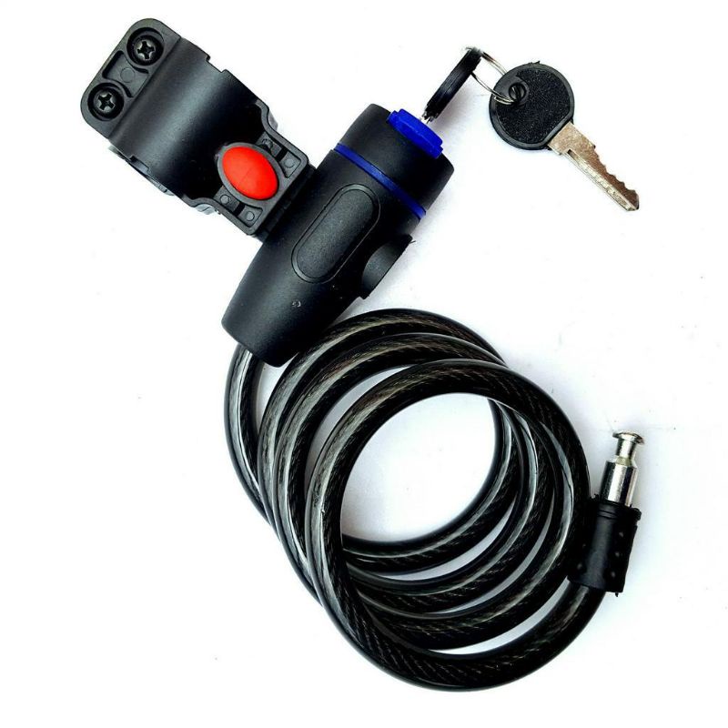 Khoá dây xe đạp xe máy an toàn với 2 chìa khoá tiện dụng