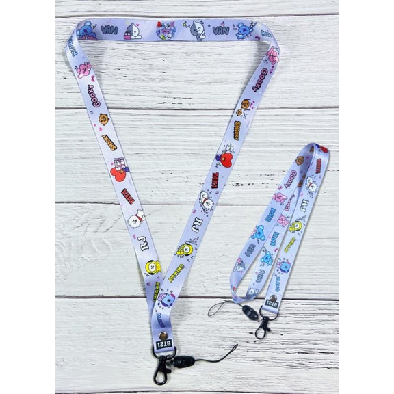 Dây Đeo Thẻ ID / Móc Chìa Khóa / Điện Thoại In Hình Nhóm Nhạc KPOP CHIMMY COOKY KOYA MANG RJ Shookyata Dễ Thương