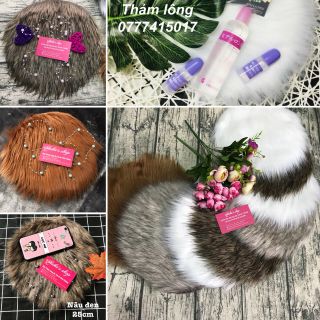 Thảm lông tròn chụp ảnh sz mini ( 20-25cm)