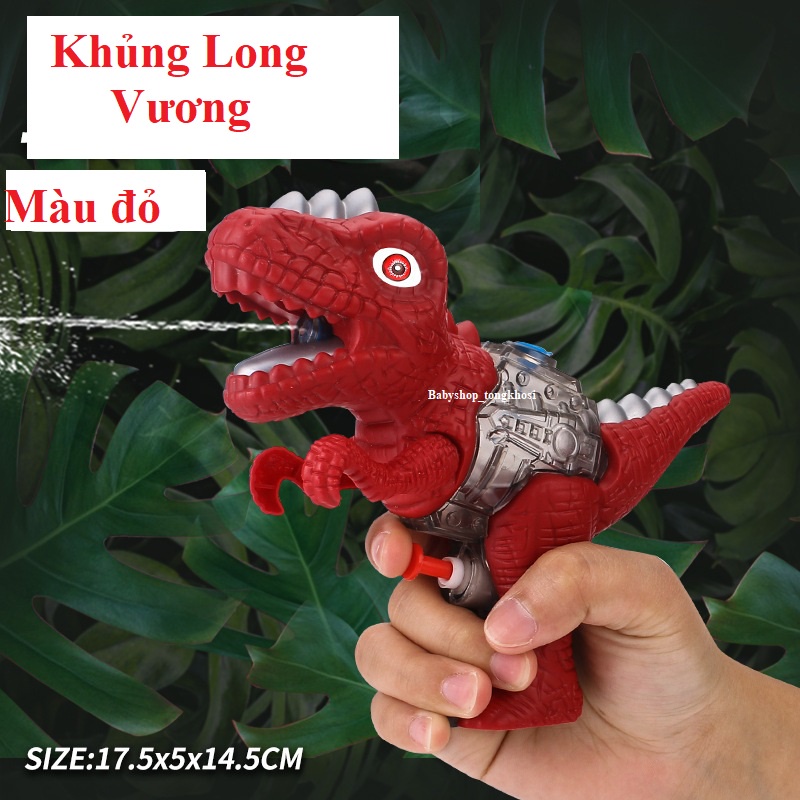 Súng Nước khủng long Ba Sừng cực ngàu, Phun Nước khủng Long mẫu mới nhất loại To