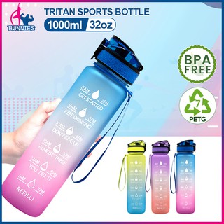 1 Liter Water Bottle with Zone Reminder 1 Liter Water Bottle with Faucet for Gym and Sports