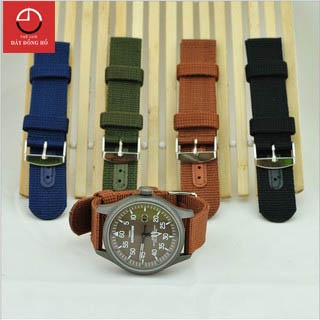 Dây đồng hồ vải dù - dây đồng hồ nato loại mềm size 18mm 20mm 22mm 24mm