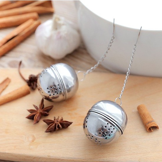 Bóng lọc trà, lọc gia vị inox hình quả cầu bằng thép không gỉ