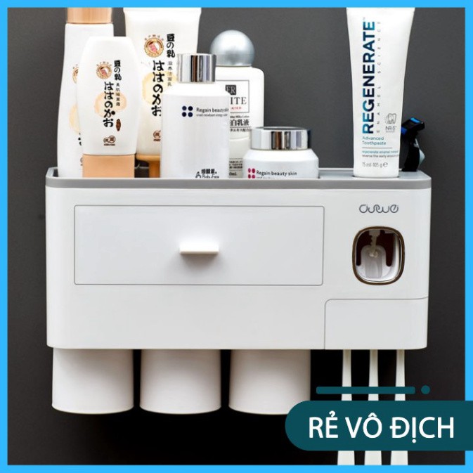 Bộ Nhả Kem Đánh Răng Tự Động, Kệ Để Đồ Phòng Tắm Cao Cấp