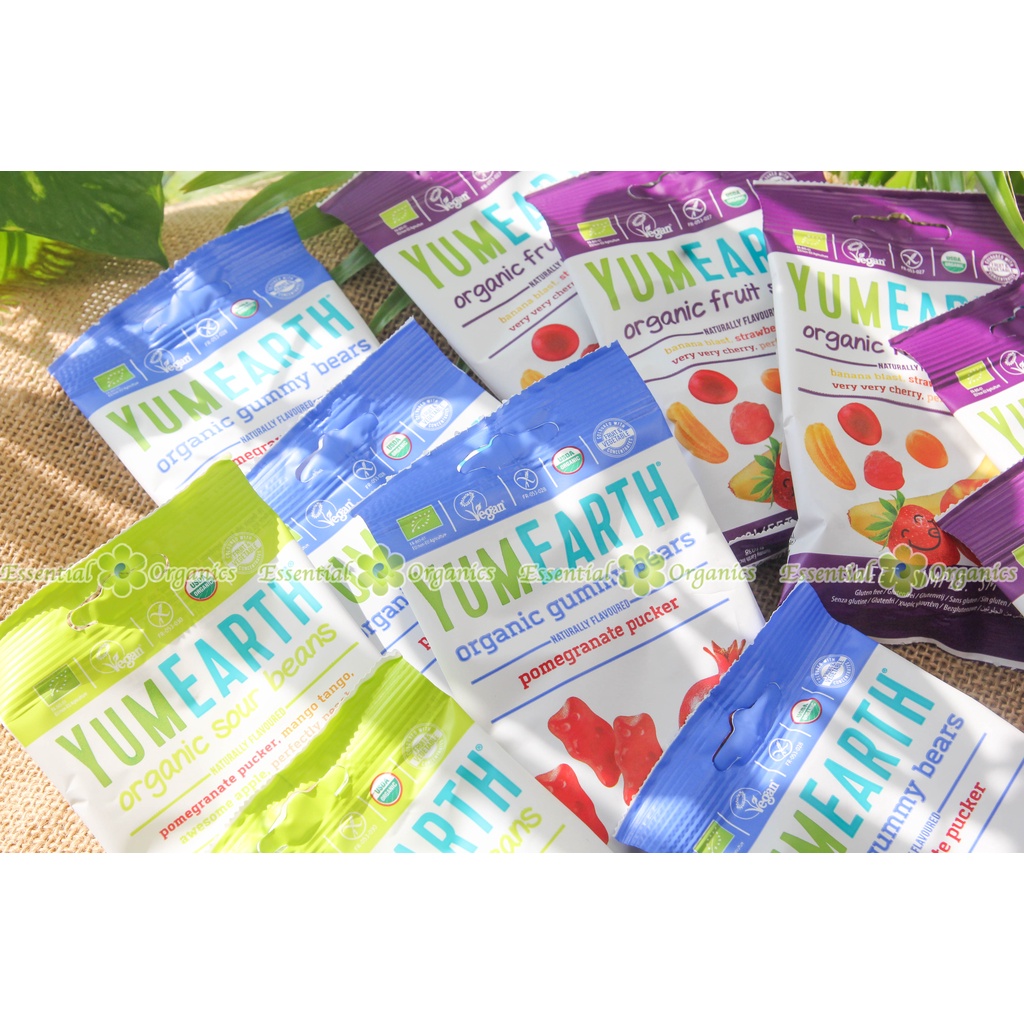 Kẹo hữu cơ hình hạt đậu vị trái cây Yumearth 50g - Đồ ăn dặm nhập khẩu Pháp