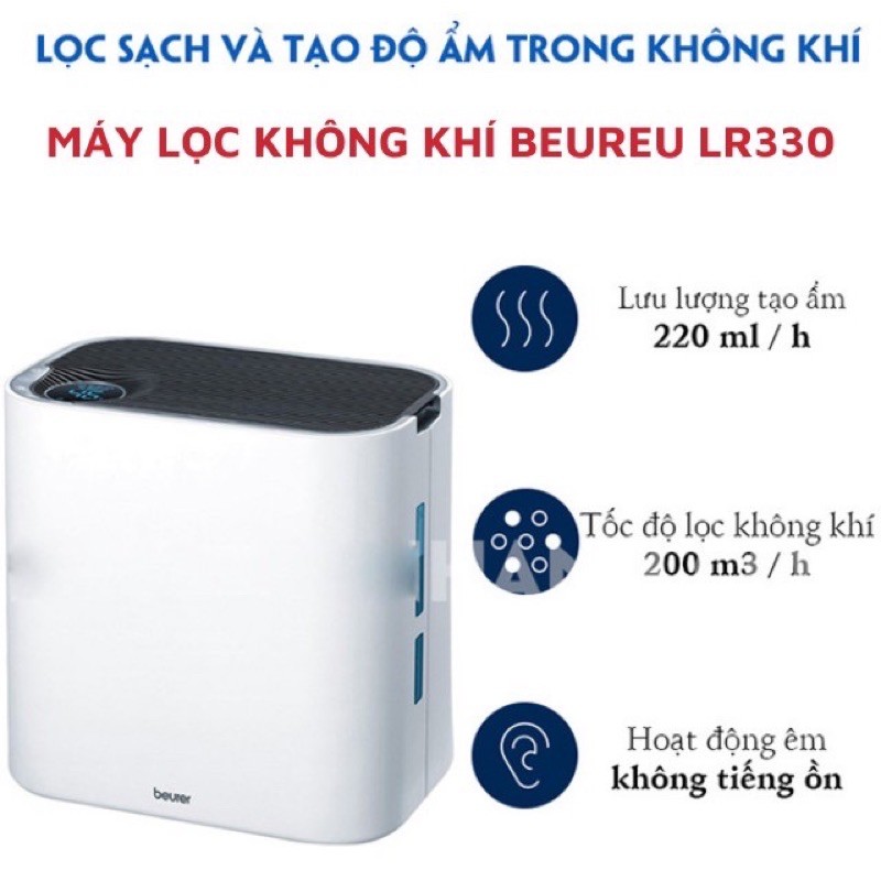 [ Chính hãng][Giá gốc] Máy lọc không khí và tạo độ ẩm Beurer LR330