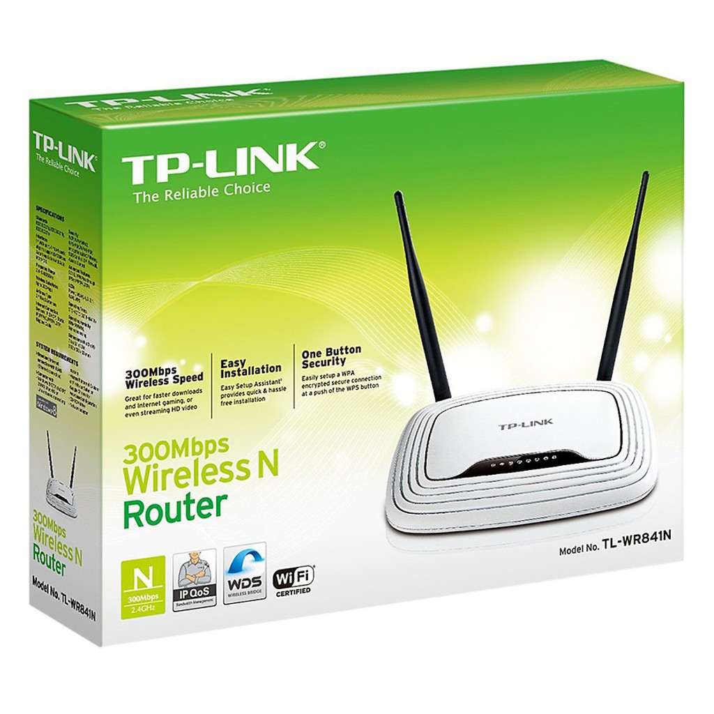 Bộ Phát Wifi Tplink WR841N 300Mbps- Hàng Chính Hãng