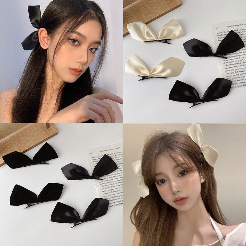 Set 2 Kẹp Tóc Nơ Dễ Thương Thời Trang Hàn Quốc Cho Nữ