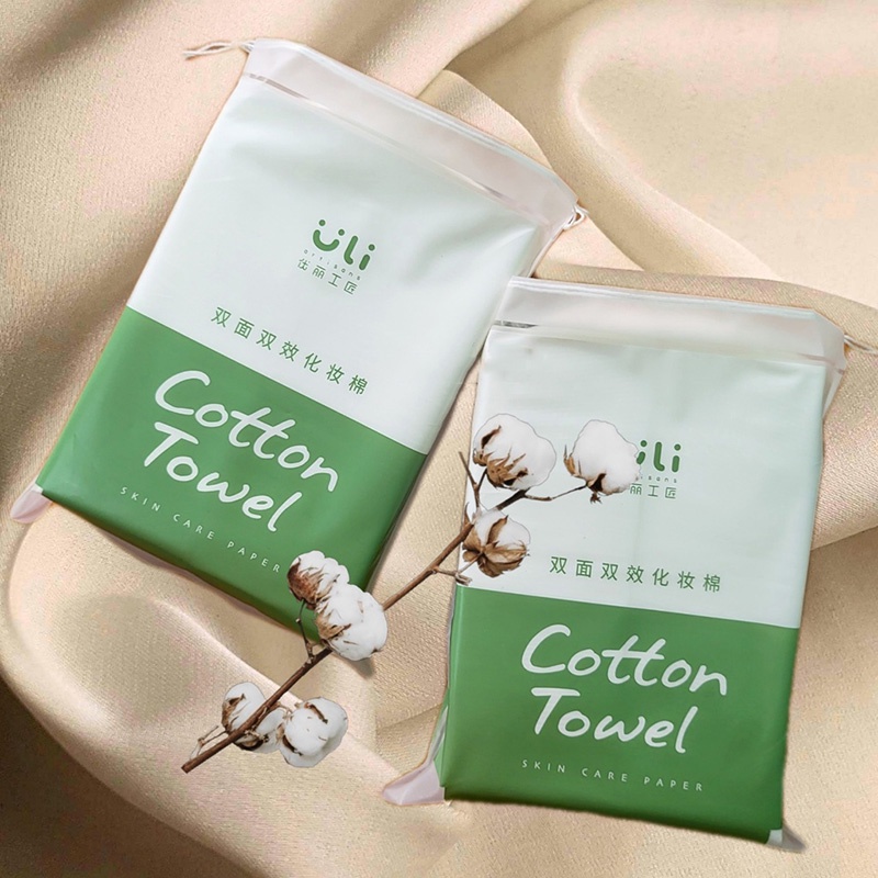 Bông Tẩy Trang ULI Cotton Pads 3 Lớp Cao Cấp Túi Hàng 200 Miếng