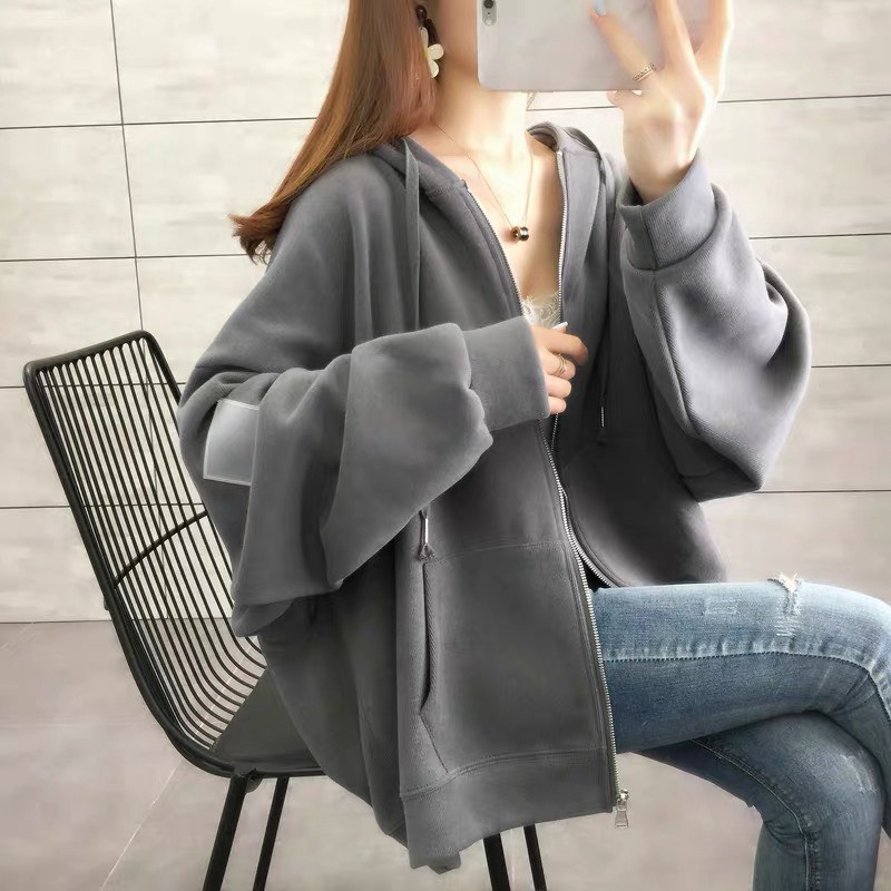 ÁO KHOÁC NỮ CHẤT NỈ NGOẠI FORM RỘNG CÓ TÚI TRƯỚC SIÊU PHẨM CỦA PHÁI ĐẸP