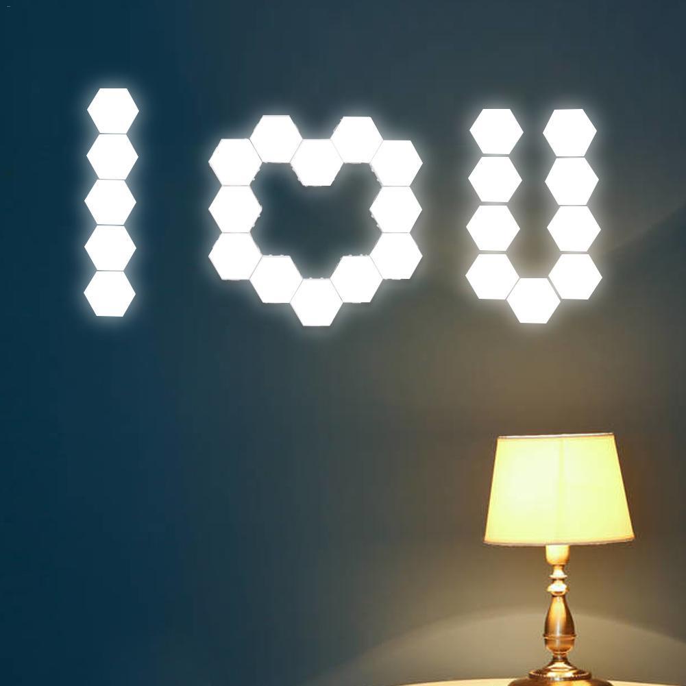 Đèn Ngủ LED RGB Hình Lục Giác Chạm Cảm Ứng Chạm Sáng Tạo