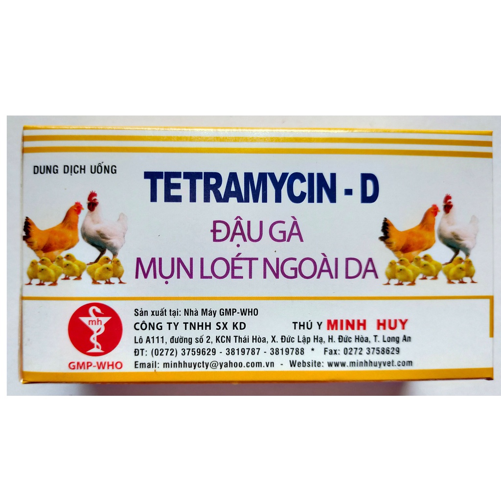 1 lọ TETRAMYCIN - D 10ml Chuyên Dùng cho đậu gà, đậu chim