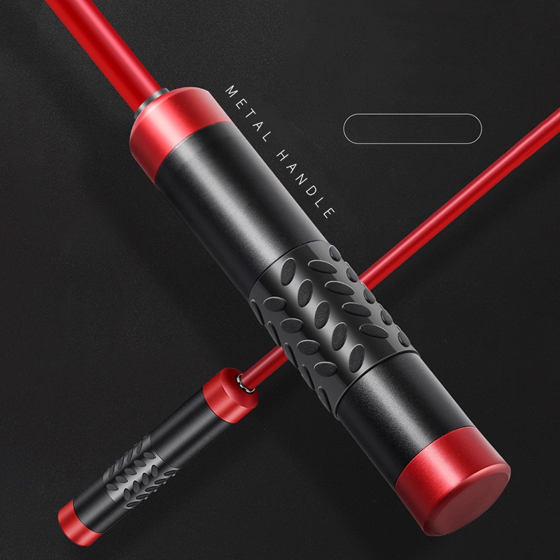 Dây nhảy thể lực CLEACCO trọng lượng 400g, tay cầm kim loại ( dùng trong Boxing, Muay Thai ), tặng kèm túi BORO SPORT