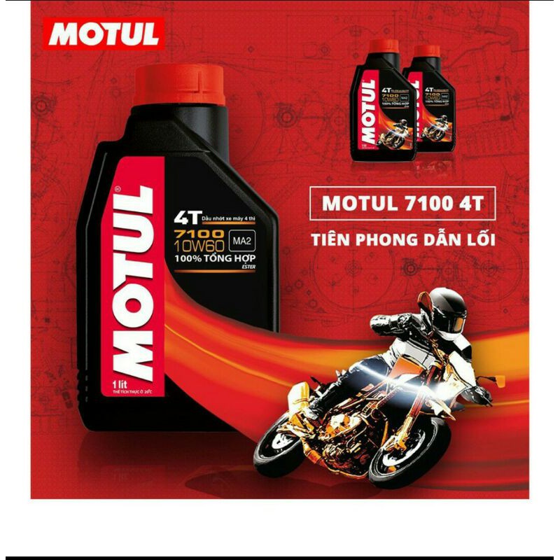 Dầu Nhớt Motul 7100 10W50 1L tổng hợp - Nhớt Motul Cao Cấp Dành Cho Xe Số