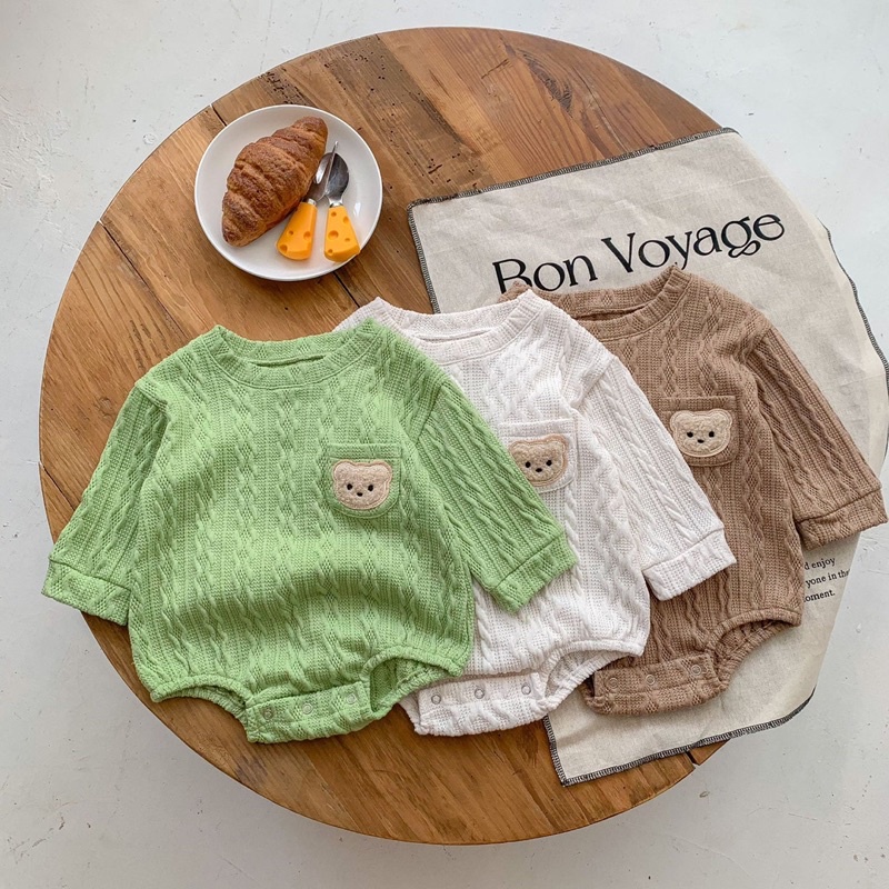 LEN GẤU Body dài tay cho bé mã 57075