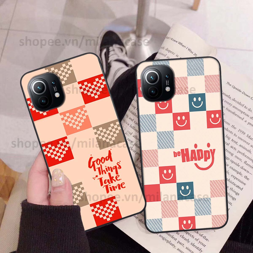 Ốp Xiaomi Mi 11 / Mi 11T / Mi 11 Lite caro họa tiết nhiều màu sắc siêu đẹp thời trang cá tính