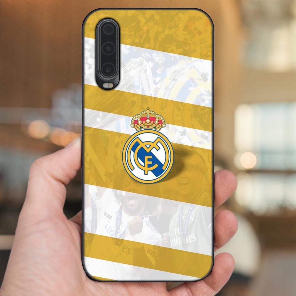 Ốp lưng Huawei P30 viền đen in hình Real Madrid