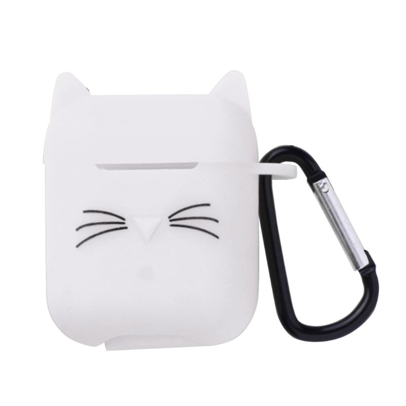 Vỏ Bảo Vệ Hộp Sạc Tai Nghe Không Dây Chống Bụi Chống Rơi Kèm Móc Cho Airpods