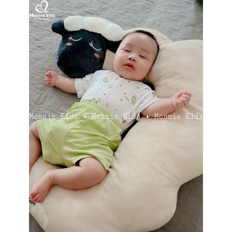 Gối ôm cừu cotton Good Night Baby cho bé, gối chặn cừu Hàn Quốc cho trẻ - Monnie Kids