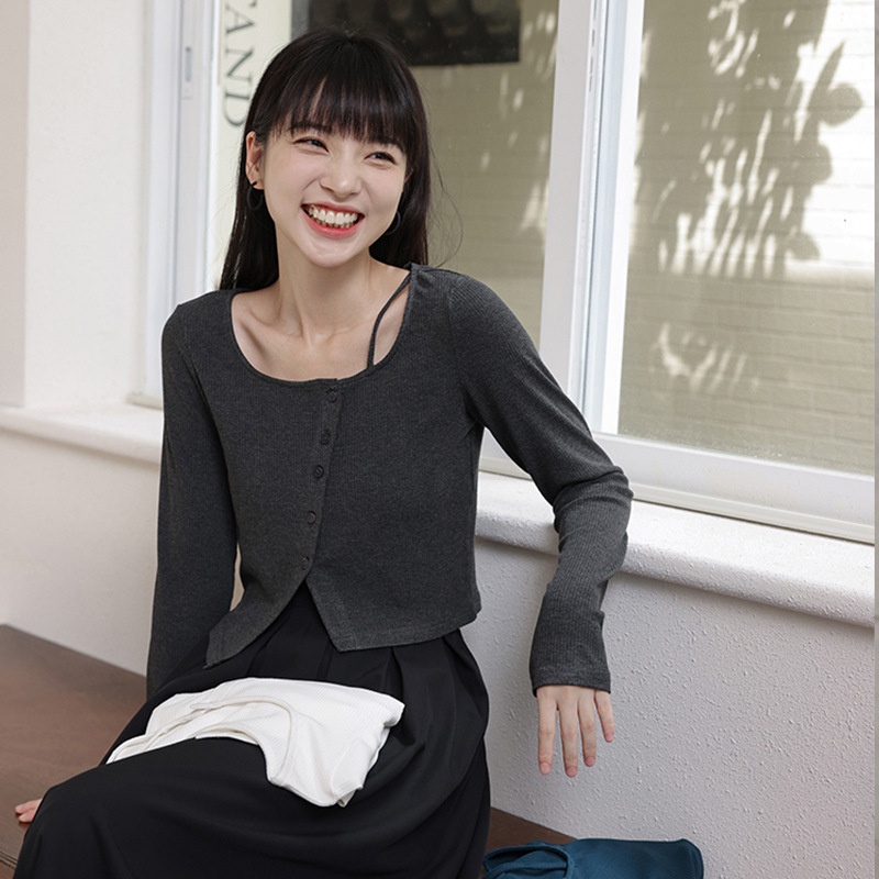 IELGY      Áo Khoác cardigan Dệt Kim Kiểu Cách Thời Trang Và Độc Đáo