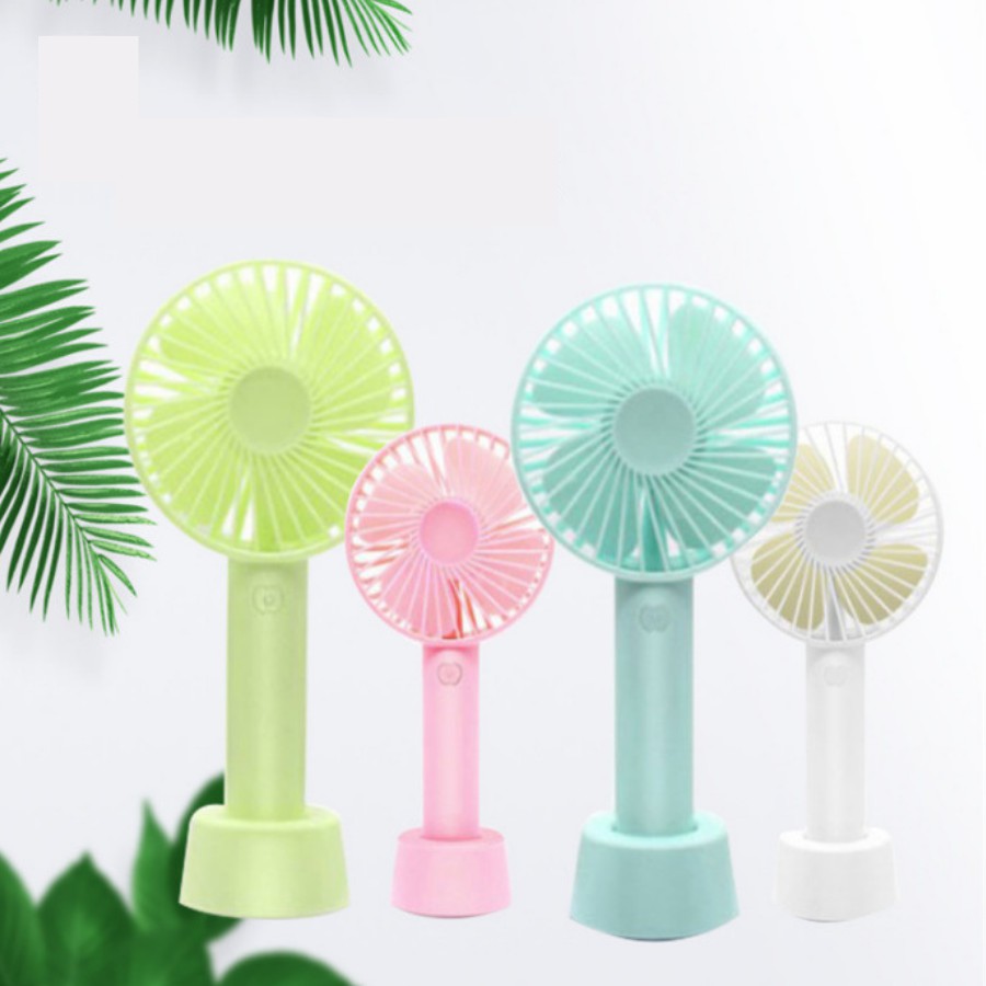 Quạt mini tích điện cầm tay có chân đế để bàn 3 tốc độ gió N9