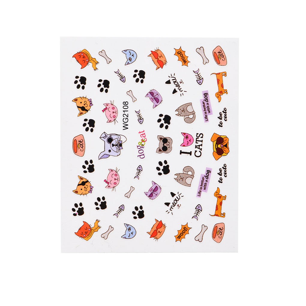 [Hàng mới về] Miếng dán trang trí móng tay nghệ thuật họa tiết đa dạng thời trang