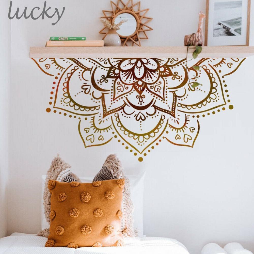 Lucky~Lotus Flower Wall Sticker Boho Wall Decar Mandala Wall Decals Yoga Studio Decals#lucky888