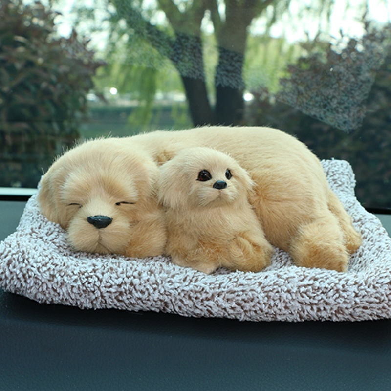 [CÚN ĐÔI] vàng mượt mẹ con lõi than hoạt tính lọc không khí khử mùi-taplo xe hơi ô tô Thú bông Chó mèo than hoạt tính | BigBuy360 - bigbuy360.vn