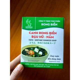 Canh rong biển vị đậu hũ - nấm