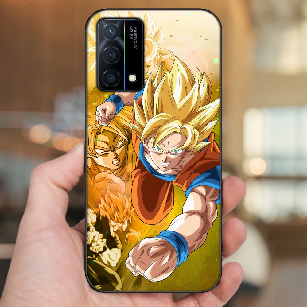 Ốp lưng Oppo K9 viền đen in hình Goku Dragon Ball