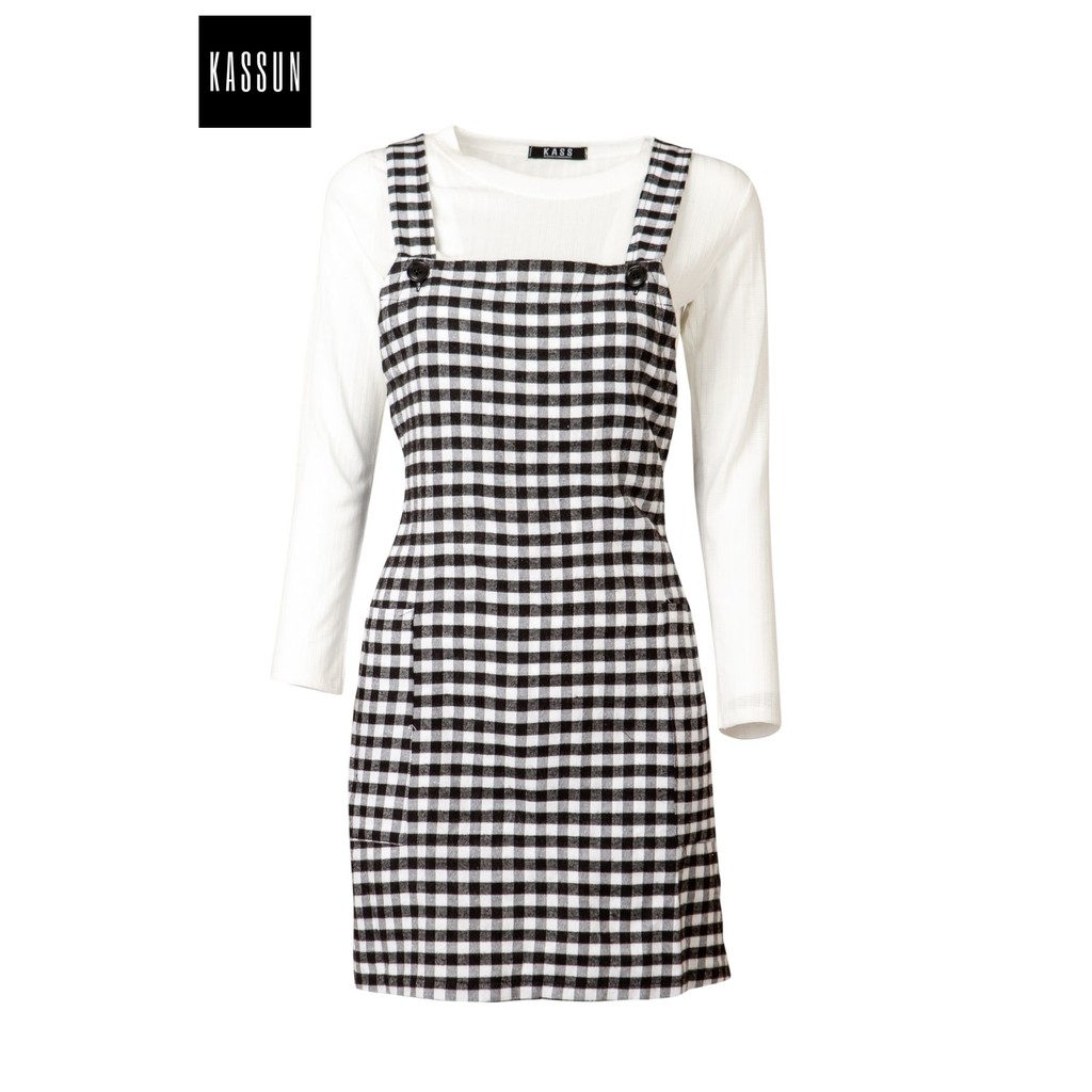 Váy Nữ Kiểu Yếm Caro KASSUN