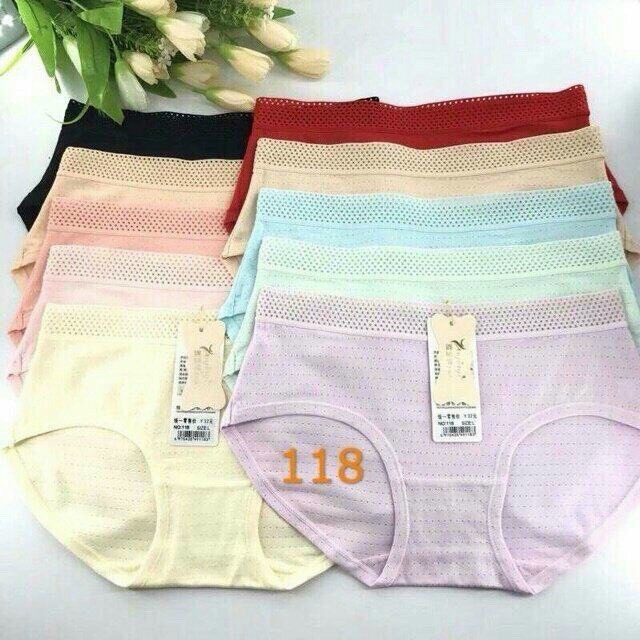💕Giá Hủy Diệt💕 Quần Lót Nữ Cạp Thấp Vải Cotton Thông Hơi Cạp Lưới Co Giãn Thoải Mái Màu Sắc Dễ Thương