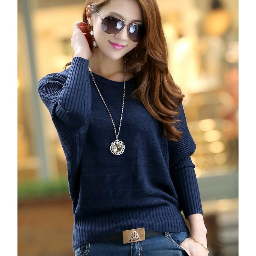 Áo len nữ tay cánh rơi freesize ale36