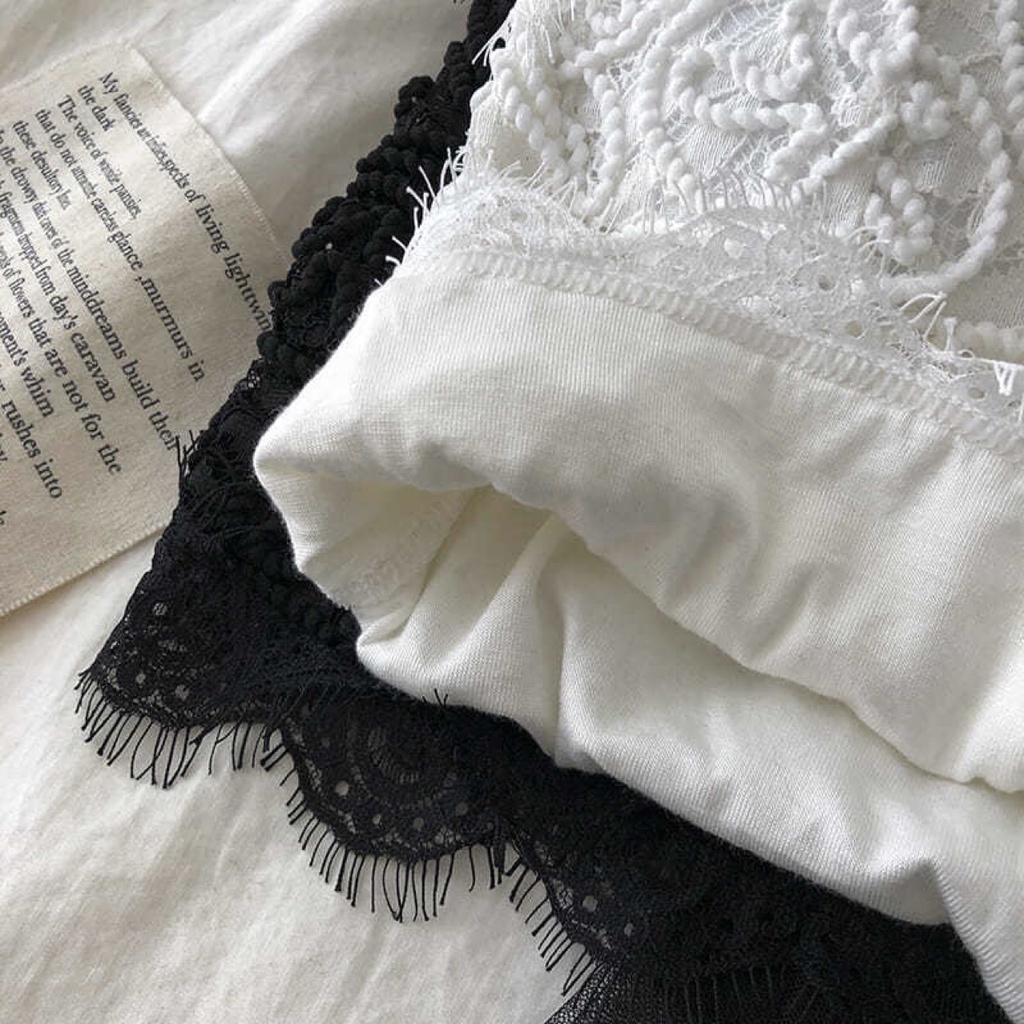 Áo bra ren 2 dây mảnh kèm mút mỏng quyến rũ, dáng crotop thoáng mát mền mịn HLBOUTIQUE B379