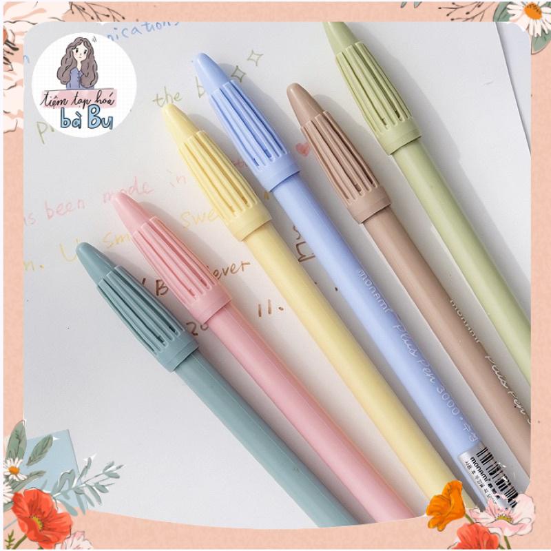 Bút nước ngòi lông Monami tông màu pastel nhẹ nhàng có thể viết calligraphy