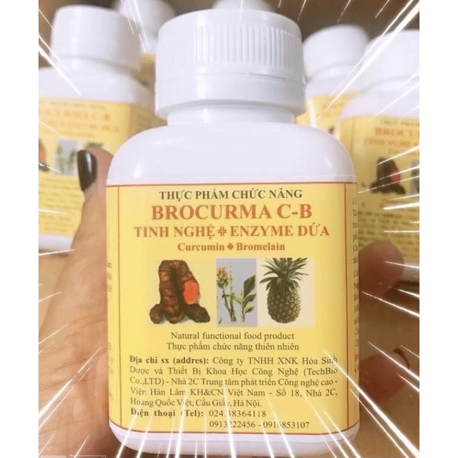 Tinh nghệ và enzime Dứa Brocurma C-B Viện Hàn lâm KH&CN Việt Nam