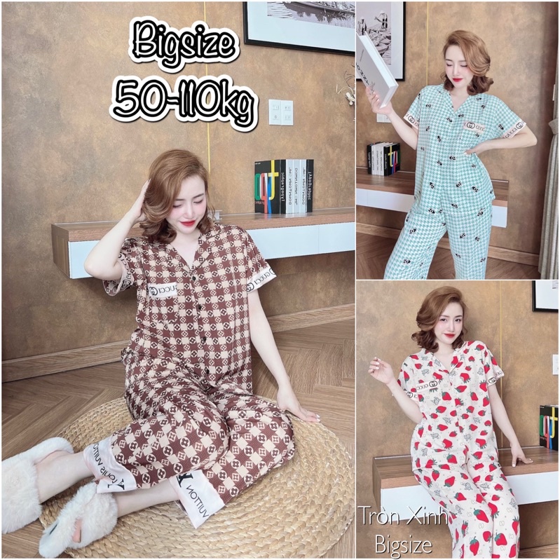 (Bigsize) Đồ bộ Lụa Nhật Cao Cấp