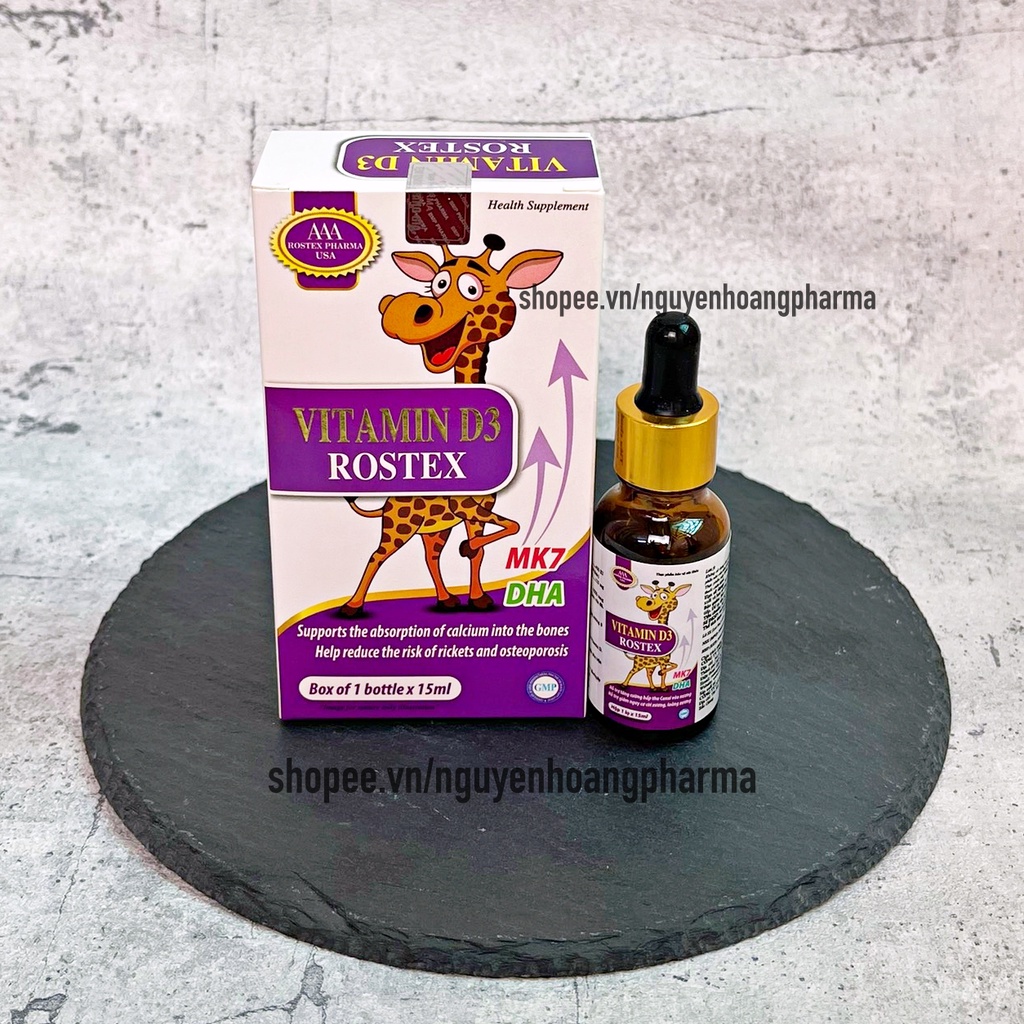Siro nhỏ giọt Vitamin D3 k2, bổ sung vitamin D hỗ trợ hấp thu canxi tăng chiều cao, giảm còi xương ở trẻ nhỏ