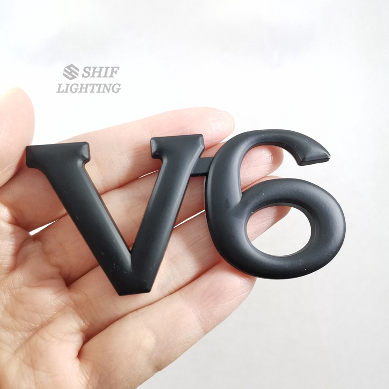 Logo Kim Loại Chữ V6 V8 Dán Trang Trí Xe Hơi