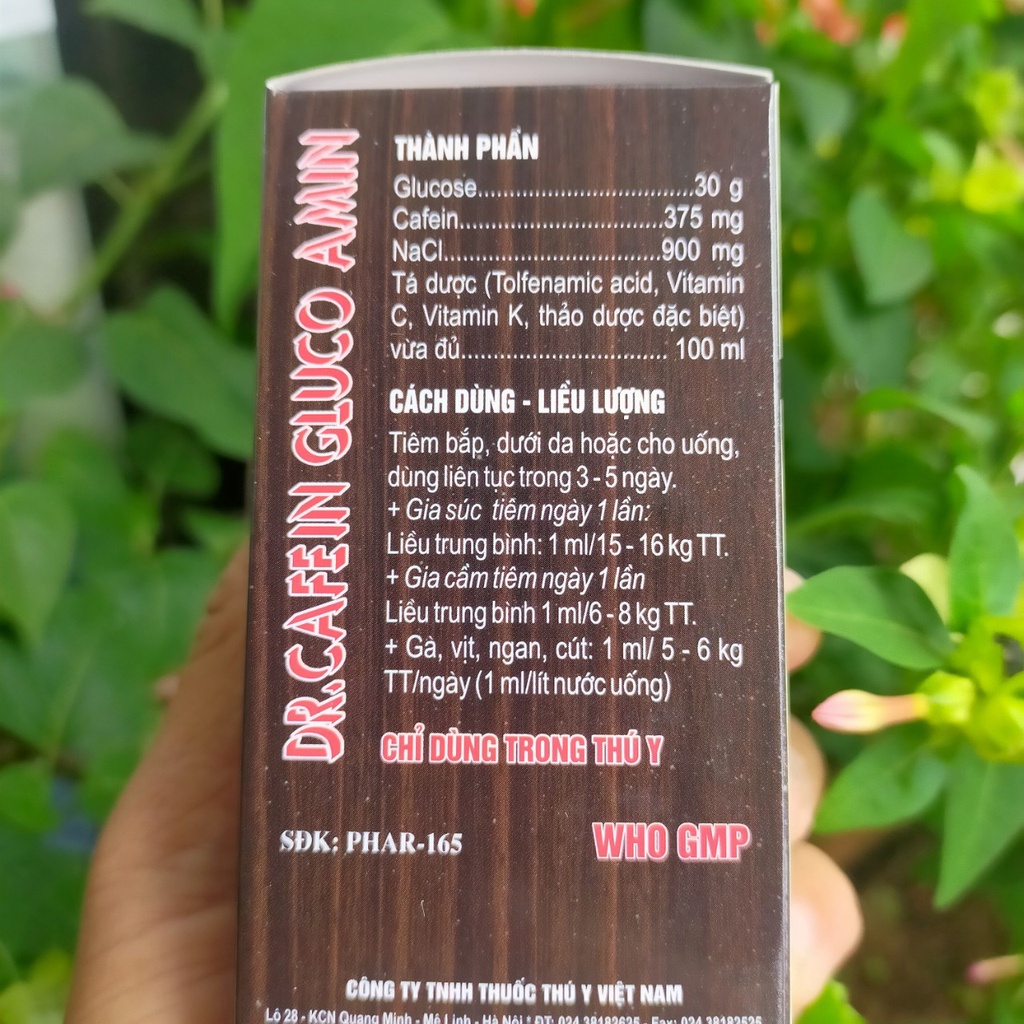 DR-CAFEIN GLUCO AMIN HỖ TRỢ ĐIỀU TRỊ BỆNH – HỒI SỨC – HẠ SỐT- TIÊU VIÊM – TRỢ TIM – BÙ NƯỚC