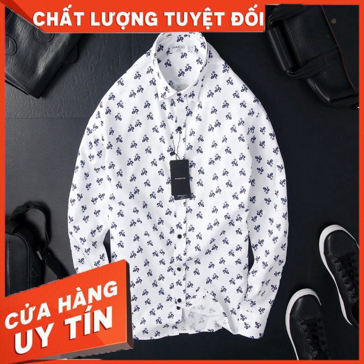 Sơ mi dài tay họa tiết TOPMAN cotton cao cấp vnxk