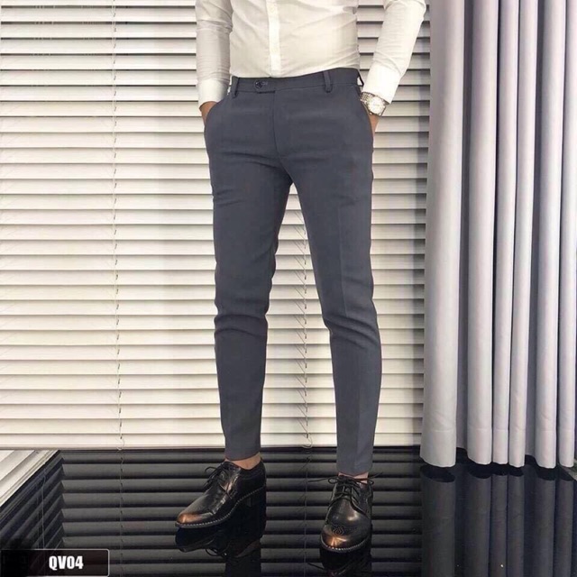 Quần tây âu nam cao cấp xám đậm | BigBuy360 - bigbuy360.vn