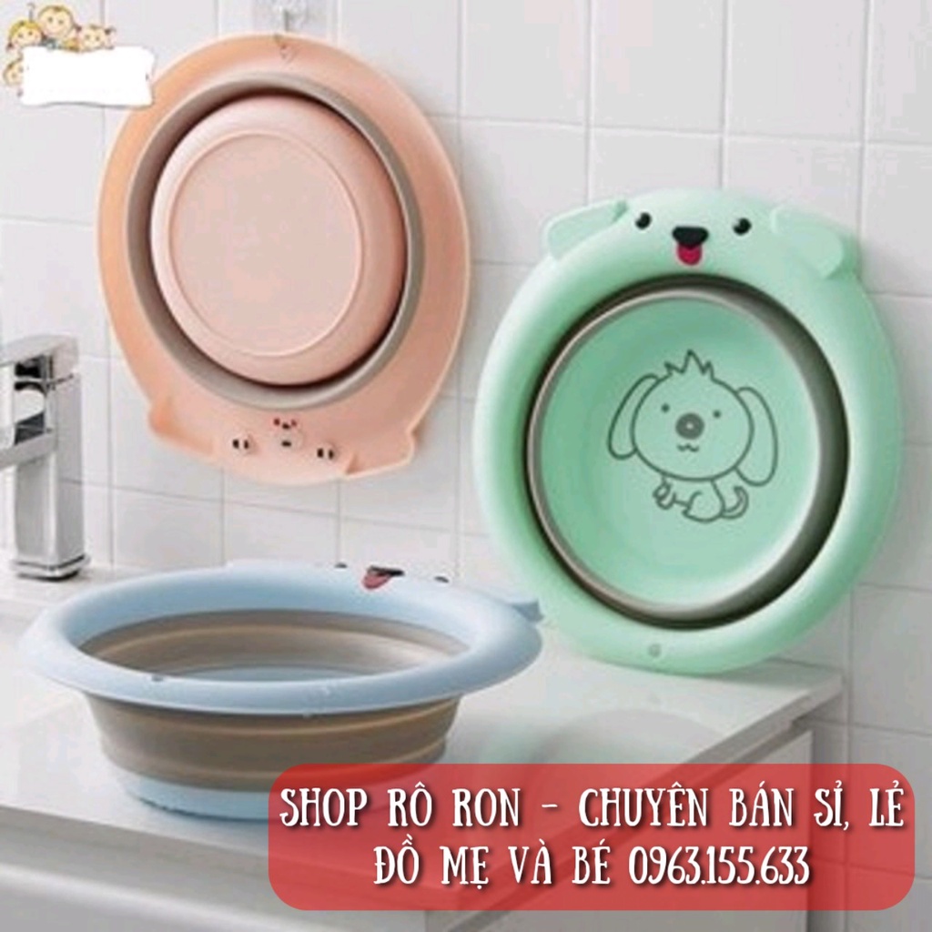 Chậu rửa mặt gập gọn - Chậu gập gọn hình Chó - Shop Rô Ron