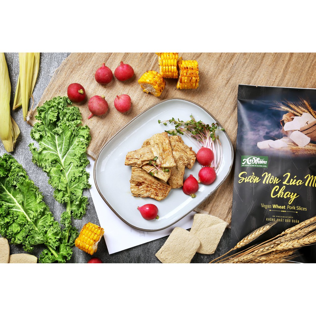 [DINH DƯỠNG CAO] Sườn Non Lúa Mạch Chay An Nhiên, Thịt Chay, Thực Phẩm Chay Dinh Dưỡng, Thuần Chay Healthy, Đồ Ăn Chay