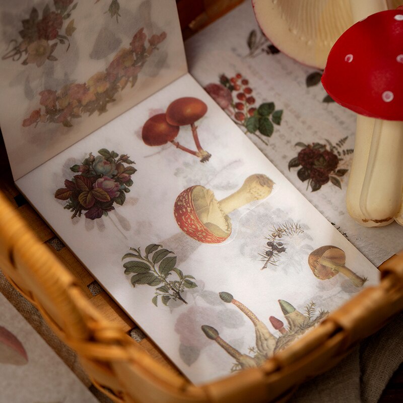 Set 20 Miếng Dán Trang Trí Sổ Tay/ Album Ảnh In Họa Tiết Cây Cối Cổ Điển Độc Đáo DIY