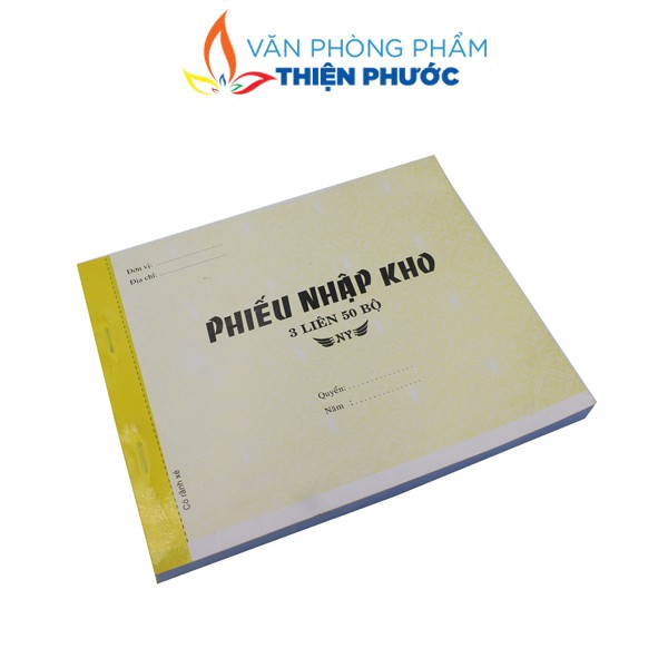 Phiếu xuất nhập kho A4 3 liên 25x20mm, Xấp 150 tờ THIỆN PHƯỚC